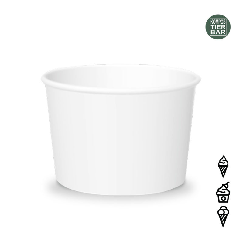 Papier Eisbecher weiß 290cc