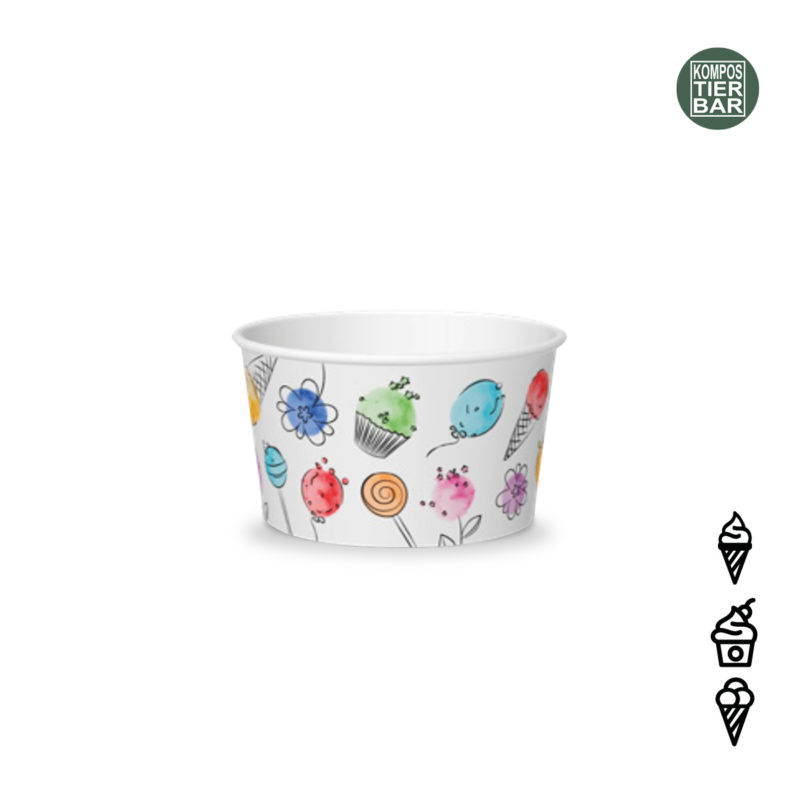 Papier Eisbecher Ballons