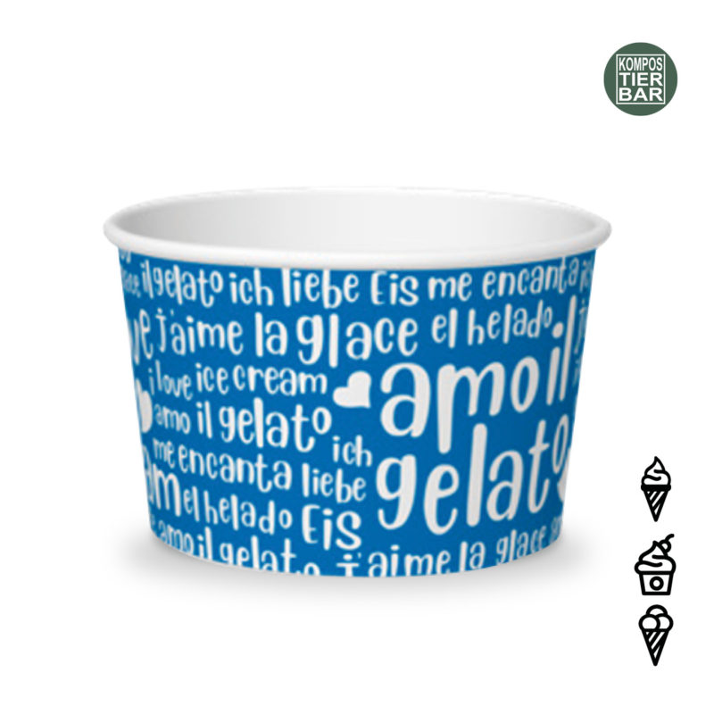 Papier Eisbecher Funny 370cc